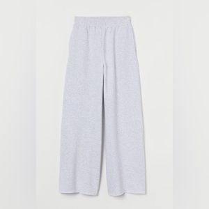 Wide leg grey sweatpants